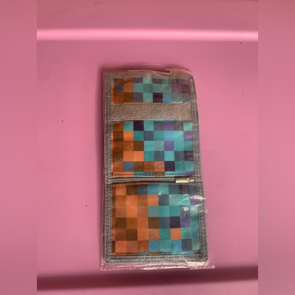 Girls multicolor wallet set w/ Dinosaur Stickers